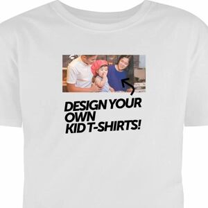 Design dit eget Børn T-shirt 3-4 År Hvid