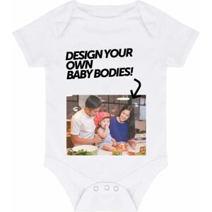 Design dit eget Baby Body 0-3 Måneder Hvid