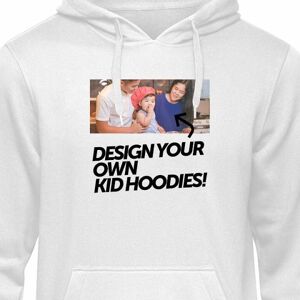 Design dit eget Børn Hoodie 12-13 År Hvid