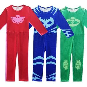 PJ Masks / The Pyjama Heroes - heldragt + øjenmaske - Perfet PJ Masks - Storlek: blå 110 cl