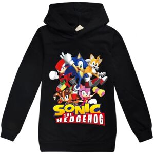 Boys Sonic The Hedgehog Sport Børne-hættetrøje til børn - Perfet black 140cm