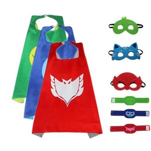 The Pyjama Heroes Unisex Kids - Kappe, øjenmaske og armbånd Red PJ Masks owlette -röd