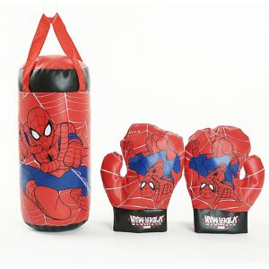 Bokselegetøjssæt Spiderman Printing Stress Relief Pvc Dekompression Boksesæk Handsker til børn-rød