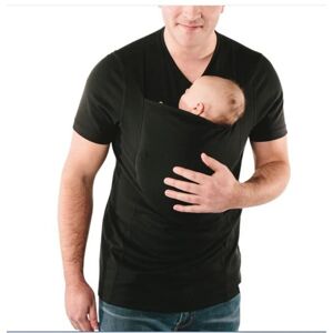 TFXHUA Baby Tank Top Kangaroo Big Pocket T-Shirt Black Man 3XL
