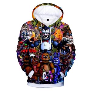 HKWWW Five Nights At Freddy's 3d Digital Print Casual Hættetrøjer Børn Unisex Fnaf Hættetrøje Sweatshirt Jumper Toppe[HK] C 7-8 Years