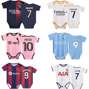 23-24 Baby fodboldtøj nr. 10 Miami Messi nr. 7 Real Madrid Jersey BB Jumpsuit One-piece NO.7 VINI JR. Size 9 (6-12 months)