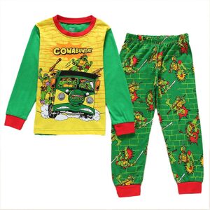 Teenage Mutant Ninja Turtles tema pyjamas sæt børns langærmede toppe og bukser hjemmetøj style 2 6 Years