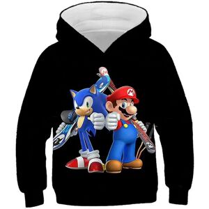 Super Mario Hoodies Sweatshirt Hættetrøje Børn Drenge Sport Afslappet Løs Udendørs Topbedste gave til jul style 1 5-6 Years