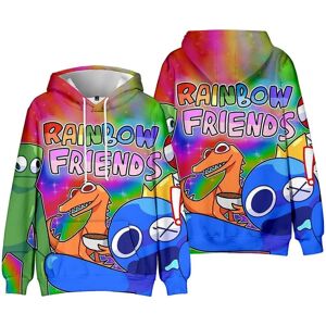 Rainbow Friends Trykt Børn Dreng Piger Hættetrøje Snøre Hættetrøje Sweatshirts Casual Løse toppe style 1 7-8 Years