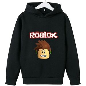 Teenage drenge piger Roblox hættetrøje langærmet sweatshirt Black 9-10Years