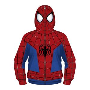 Kids Spider-man Hættetrøjer Hættejakke med lynlås jakke Toppe Outwear Gaver Homecoming Spiderman 4-5 Years