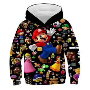 Super Mario & Sonic Kids Luvtröjor Print Hættetrøje Sweatshirts Pullover Toppar for pojkar og flickor Fest og födelsedagspresenter F 8-9 år