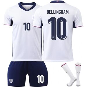 Goodies England UEFA Europa League hjemmefodboldtrøje nummer 10 Bellingham seneste fodboldtrøje til voksne og børn til den nye sæson 5 Kids 26(140-150cm)