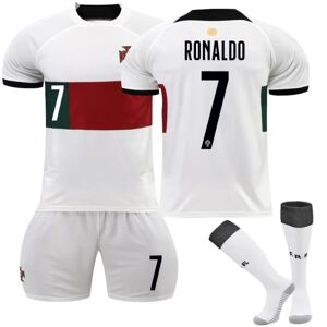 Goodies Qatar VM 2022 Portugal Ronaldo #7 Cr7 Jersey fodbold T-shirts trøjesæt Børn Unge Kids 24(130-140cm)