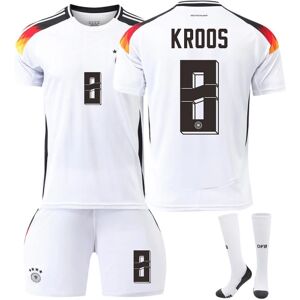 Goodies Tysk EM hjemmefodboldtrøje nummer 8 Kroos ny sæsons seneste fodboldtrøje til voksne børn fodbold 4 Kids 24(130-140cm)