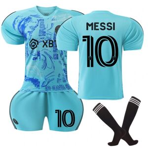Inter Miami CF Away fodboldtrøje med sokker til børn nr. 10 Messi Y 26