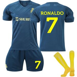 RONALDO #7 fodbold T-shirts Al Nassr udebanetrøjesæt til børn CNMR Kids 26(140-150CM)