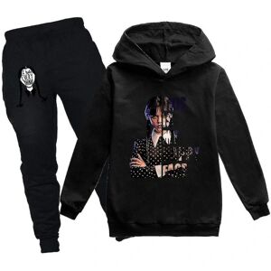 Wednesday Family Hoodie Kids Unisex Pack Addams Sweatshirt Clothing V1 black 110cm