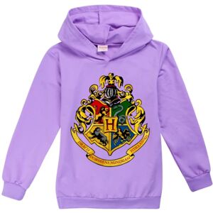 Drenge Piger Casual Hættetrøje Harry Potter Langærmet Sweatshirt Top lilla Komfortabel klassiker purple 160cm