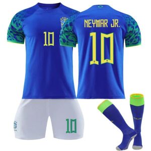 Neymar Jr #10 Fodboldsæt til børn Fodboldtrøje Træningsdragt Brazil Away Komfortabel Brazil Away Kids 26(140-150CM)