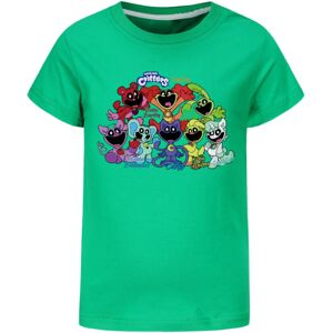 AUZHENCHEN Legetid Kapitel 3 The Smiling Critters T-shirt Drenge Piger T-shirt Tegnefilm Anime T-shirts Harajuku Overdele T-shirts Sommer Kortærmet Grøn green 130 cm