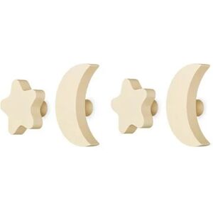 Nofred Kids Stars & Moons Hooks H: 3,4 cm - Sand