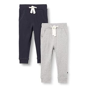 MAGIC KIDS WEAR Jogging Bottoms Children's and Babies Cotton, Pack of 2, Dark Navy/Grey (778), 98