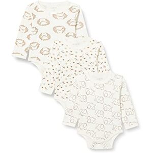 Care Baby Bodysuit, Long-Sleeved, 100% Cotton (Pack of 3)