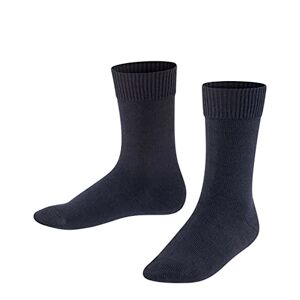 FALKE Unisex Kinder Socken Comfort Wool K SO Wolle einfarbig 1 Paar, Blau (Dark Marine 6170), 31-34