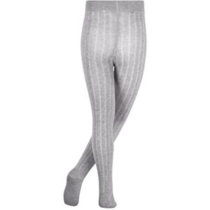 FALKE Girl's Classic Rib Plain Tights, Grey (Light Grey 3400), 9 Years (Manufacturer size: 134-146)