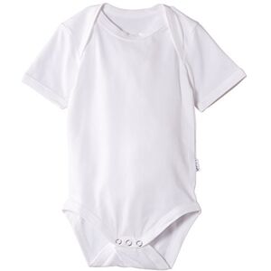 Claesen's Unisex Baby CLN 03 Short Sleeve Romper, White, 6-12 Months (Manufacturer Size:Medium)