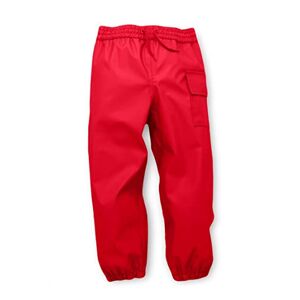 Hatley Girl's Childrens Splash Pant -Red Plain Rain Trousers, Red, 7 Years