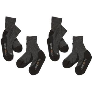 Camano children 2 pairs of sports socks with reinforced heel and lace boys & girls stockings, size. 31-34, black (black + anthracite 05)