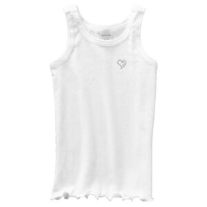 Schiesser Girl's Plain Sleeveless Vest White White (100 White) 9 years (Brand size : 6-7Y)