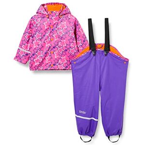 CareTec Children's Lines Rain Trousers and Rain Jacket in a Set, Waterproof and Windproof, for Boys and Girls