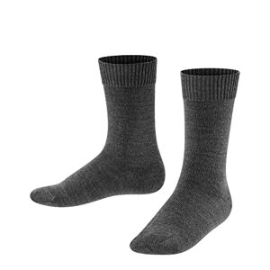 FALKE Unisex Kinder Socken Comfort Wool K SO Wolle einfarbig 1 Paar, Grau (Dark Grey 3070), 31-34