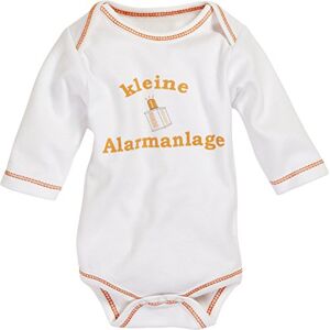 Playshoes Unisex Baby Body 1/1-arm 'Kleine Alarmanlage' 809001, 2 Natur, 86-92