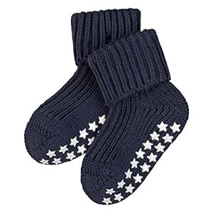 FALKE Catspads Slipper Socks, Cotton, Baby Blue, Pink, Many Other Colours, Thick Socks with Pattern, Warm, Plain, Ribbed, with Nubs on the Sole, 1 Pair, Blue (Darkmarine 6170), 62-68