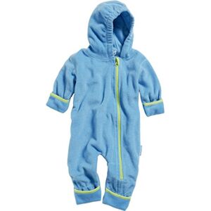 Playshoes Unisex Baby Fleece Jumpsuit in Maritime Stripes Pattern, Breathable With Long Zip And Hood, coloured 68