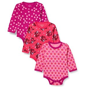 Care Baby Bodysuit, Long-Sleeved, 100% Cotton (Pack of 3)