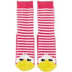 Country Kids Slipper Dee Dee Animal Print Socks, 3-5 Years (Manufacturer Size:3-5 years), Pink (Pink)