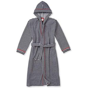 Schiesser Kids Bathrobe Terry striped long Unisex Nightblue Blue Blau (nachtblau 804) 14 Years