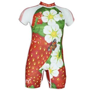 4BB2 Mädchen UV Schutz Schwimmanzug Fraise, rot/weiß, 9 Monate, 60056/9M