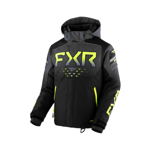 FXR Jakke  Helium Snow Junior, Sort/Koksgrå Fade/HiVis