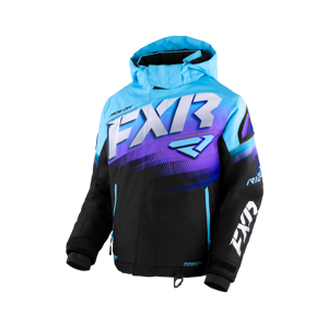 FXR Jakke  Boost Snow Junior, Sort/Sky/Lilla Fade