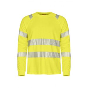 Tranemo Flammehæmmende T-Shirt 508789, Lange Ærmer, Kl.3 Gul, Str. L