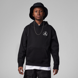 Jordan Jumpman Pullover Hoodie-pullover-hættetrøje til større børn (drenge) - sort sort S