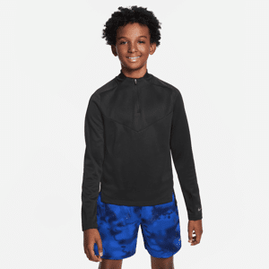 Nike Dri-FIT Multi Tech-træningsoverdel med 1/2 lynlås til større børn (drenge) - sort sort XL
