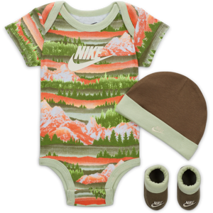 Tredelt Nike Snow Day-bodysuit i æske til babyer - grøn grøn 6-12M