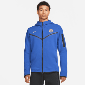 Chelsea FC Tech Fleece Windrunner-Nike-hættetrøje med fuld lynlås til mænd - blå blå M